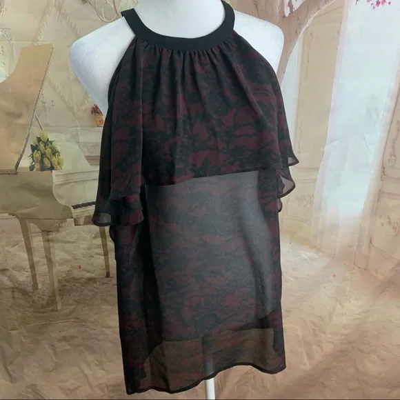 NEW Michael Kors Tiered Ruffle Sleeveless Blouse - Picture 4 of 11